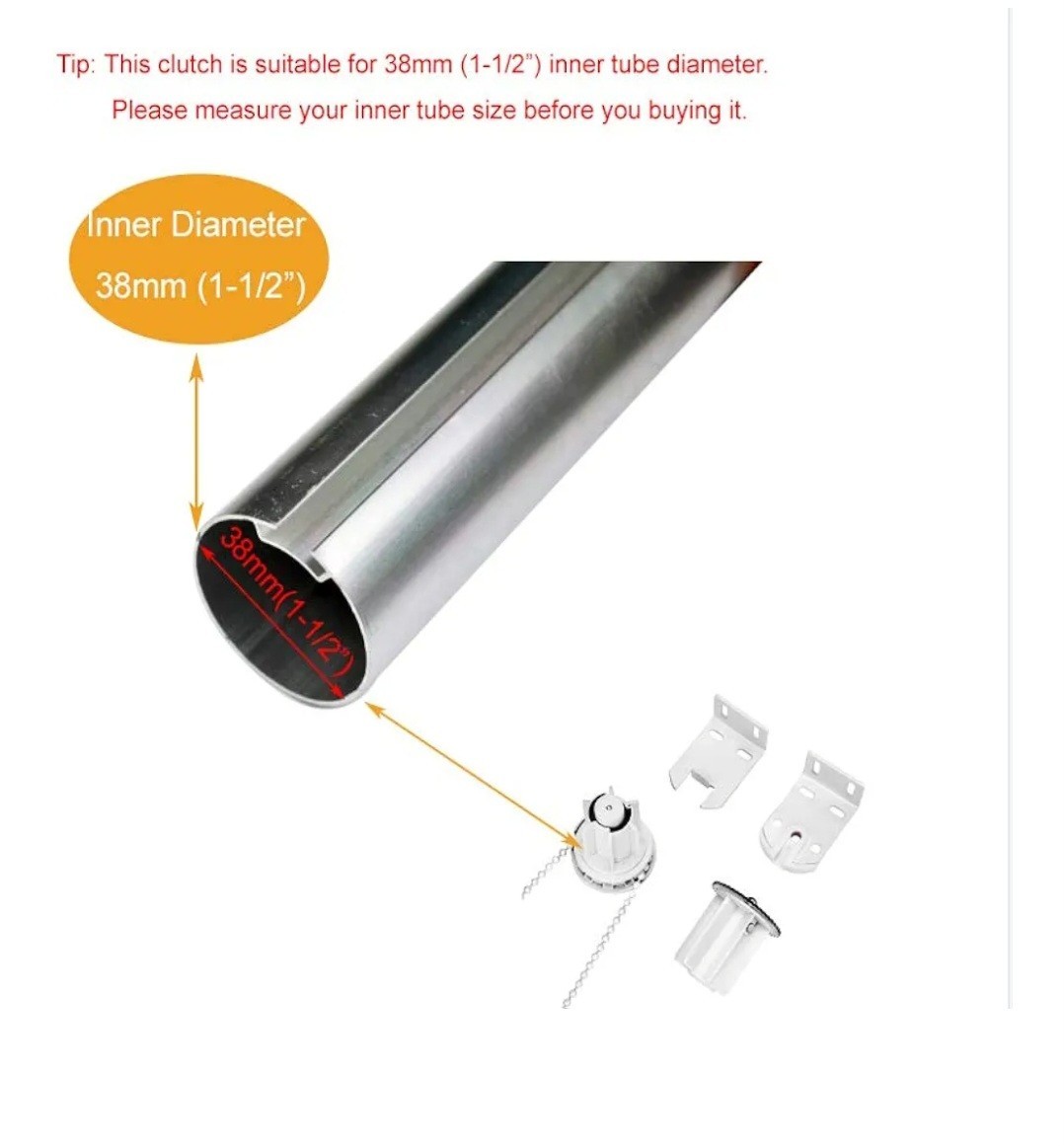 Luanxu 38Mm Roller Blind Mechanism with Roller Blind Metal Bracket, Roller Blind
