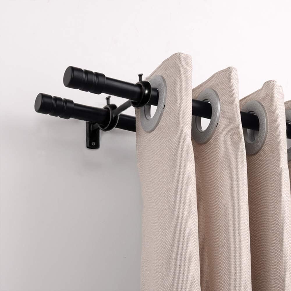 Curtain Rod Bracket, 3 pcs Double Curtain Rod Holder, Double Rod Brackets Hoo…