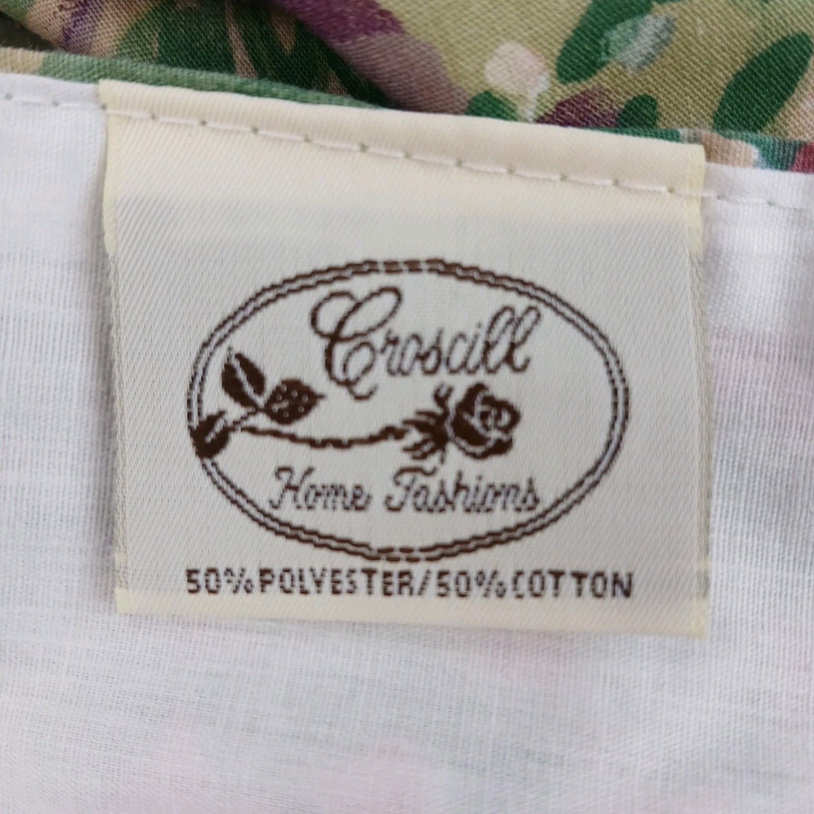 Croscill Window Scarf Valance Cottage Fabric Floral Blue Purple Pink Pair 142×42