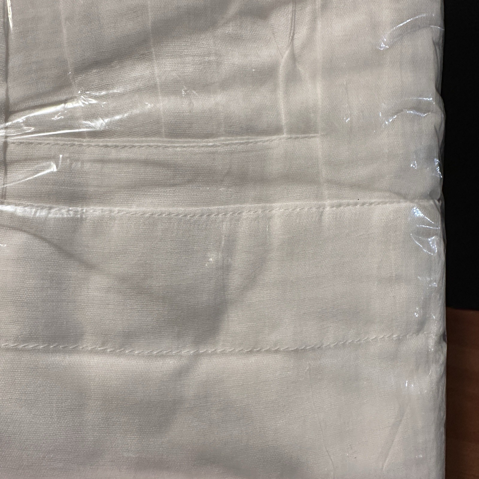Ikea White Curtain Panels Set of 2 100% Cotton Tab Top Unlined Agnes Vtg 1995