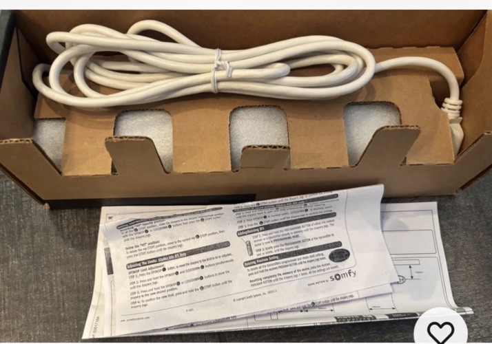 SOMFY GLYDEA 60e DCT US 10” PLUG W FREE SHIPPING NEW