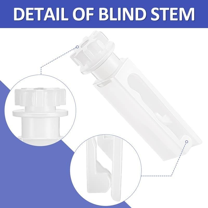 Invisible Design Vertical Blind Stems – 12 Durable White Replacement Parts