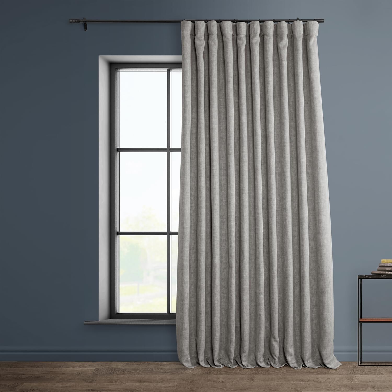 1 Panel Clay 120″L x 100″W Linen Darkening Curtains For Bedroom Living Room