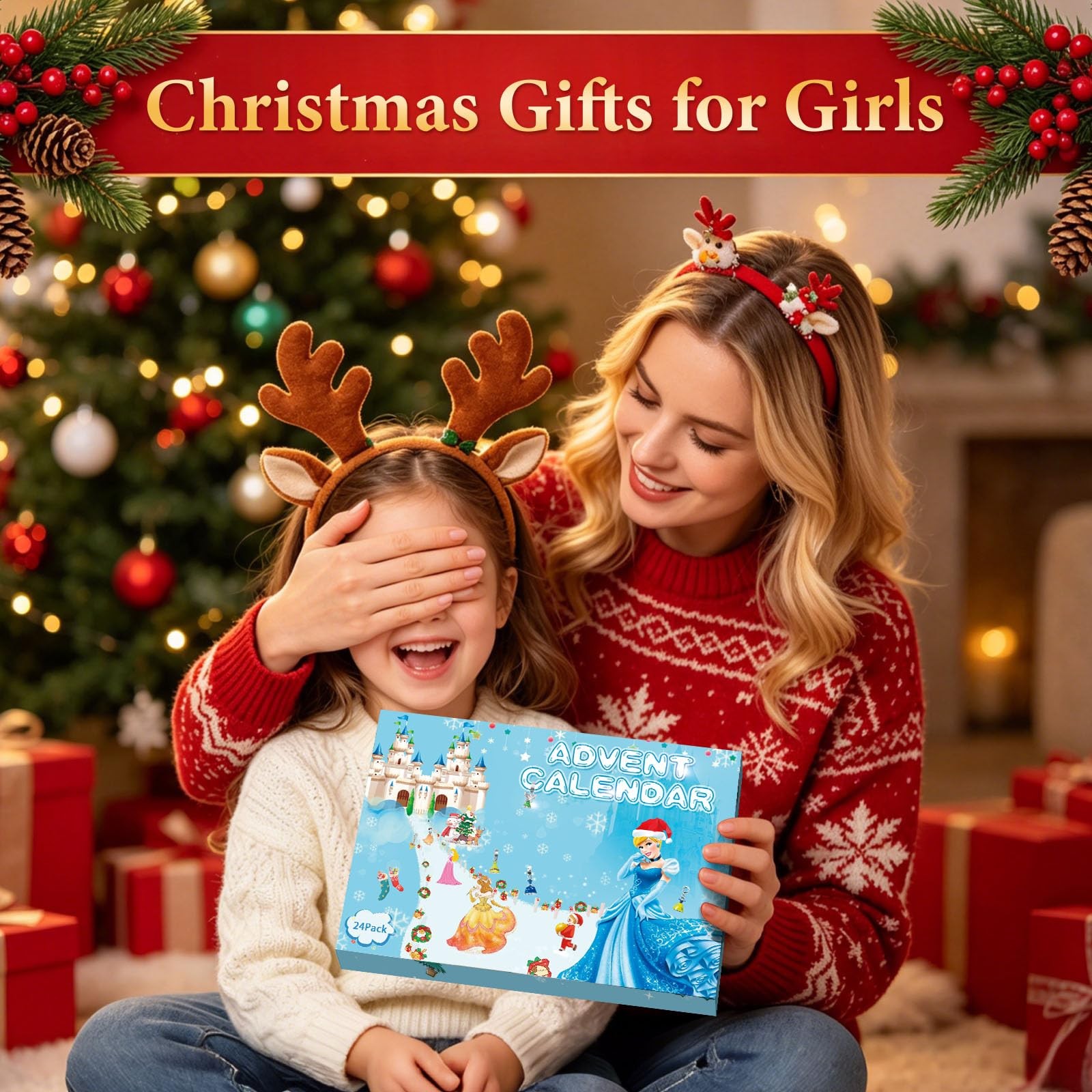 Princess Advent Calendar 2026 Teen Girls, 24 Days of Christmas Countdown Cale