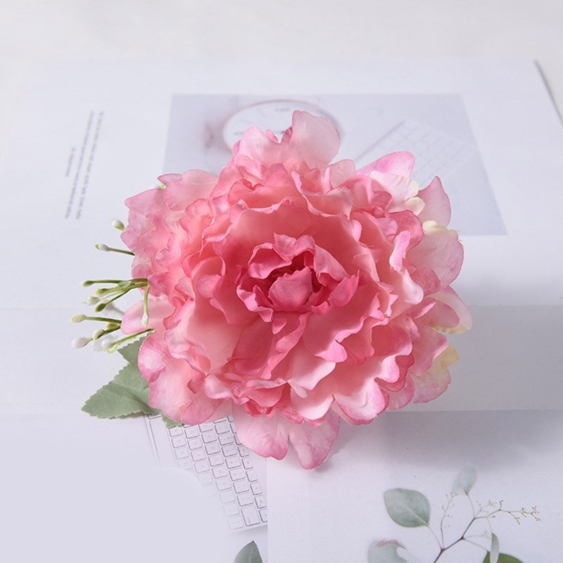 Set of 2 Artificial Flower Curtain Holdbacks Decorative Drapery Rope Tie Clip