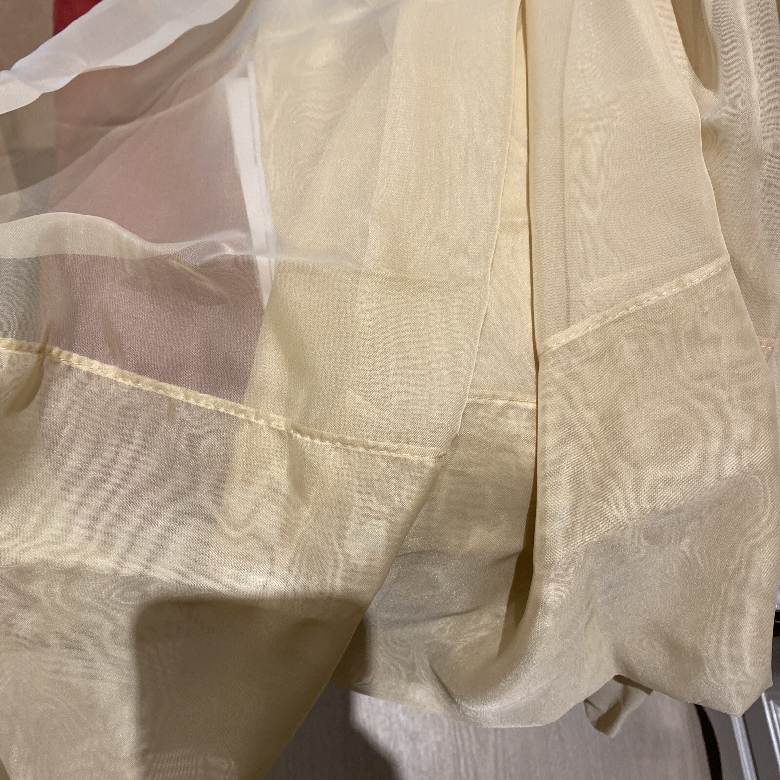 12 Gold Sheer Panels Drape Rod 94×60 Lisette JCP Home Collection Discontinued