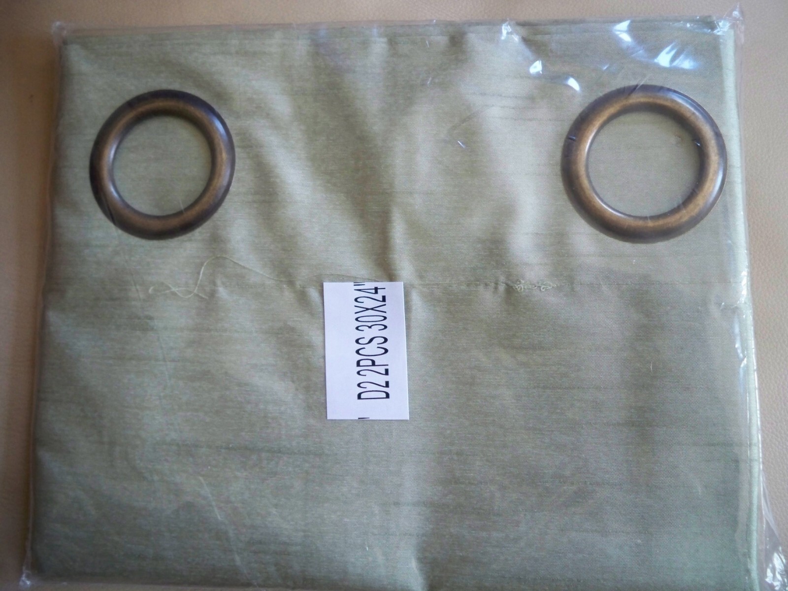 GorgeousHome SAGE GREEN 24″LONG 60″WIDE~BRONZE GROMMET~BLACKOUT CURTAIN SET