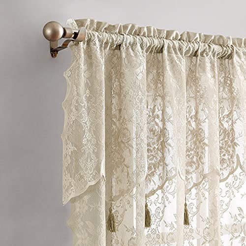 Pair of 2 Color Short Length 54” (W) x 63” 54″W x 63″L (Pack of 2) Brown Linen