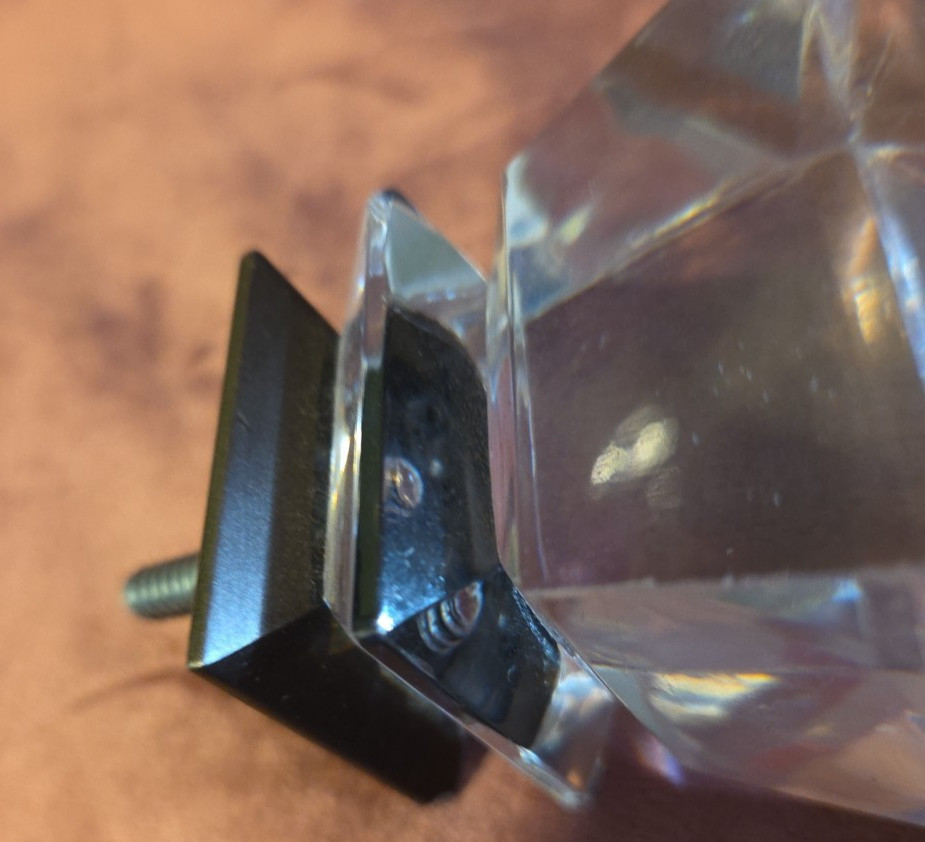 Acrylic Crystal Shaped Square Curtain Rod Cap Finial