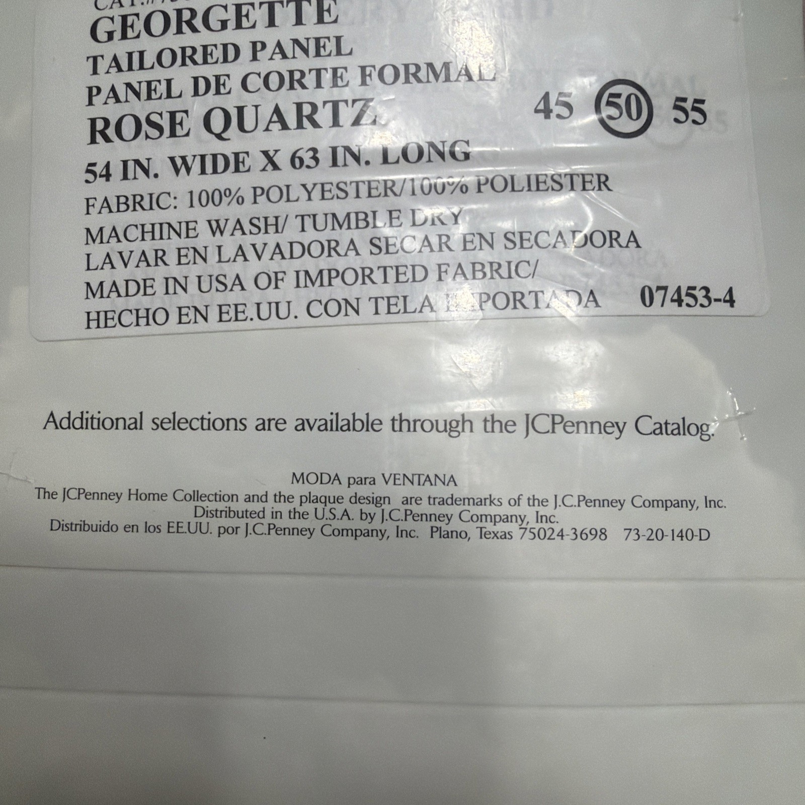 New Lot of 5 VTG JCPenney Home Georgette Curtain Panels 54 X 63 Rose Quartz USA