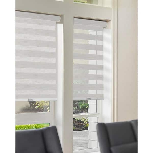 Chicology Cordless Light Filtering Dual Layer Zebra Roller Shade – Basic Natural