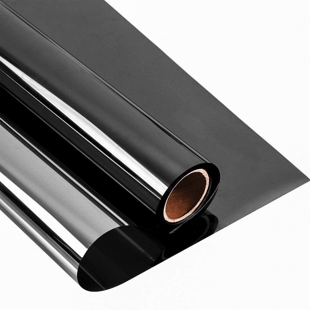 Silver Reflective Window Tinting Film Static Cling One Way Privacy Glass Decor