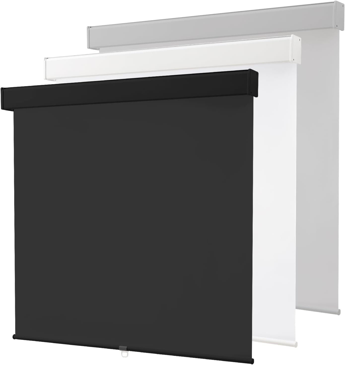 Cordless Blackout Roller Shades, UV Protection, 46″ W x 72″ H, Black