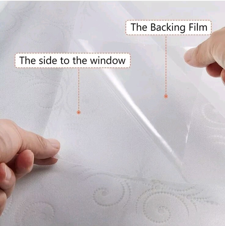 Decorative Window Film Static Frosted Privacy Film Glass Cling 23.6 X 78.7 Inchs