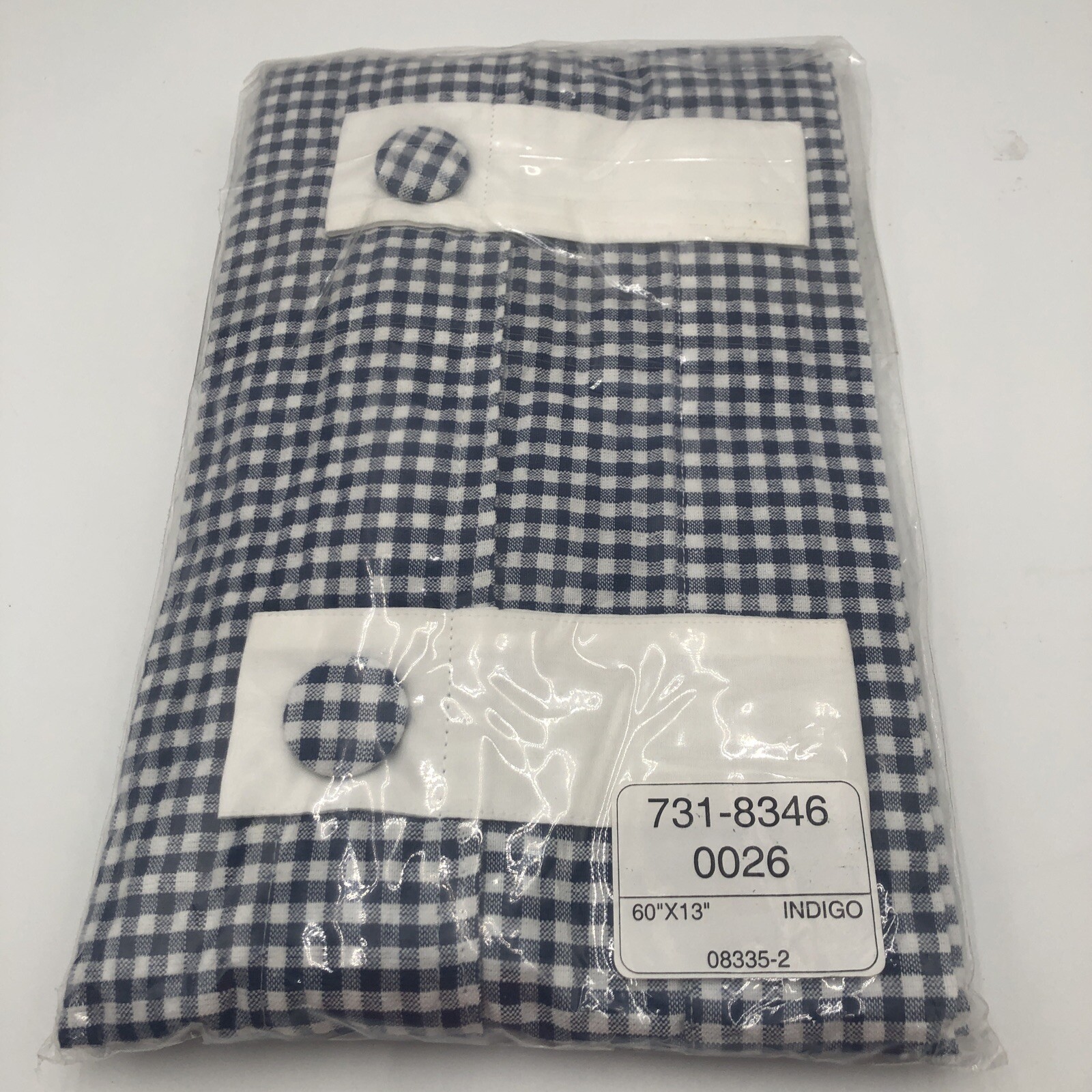 Park B Smith Blue/White Cafe Window Valance 60”x 13”