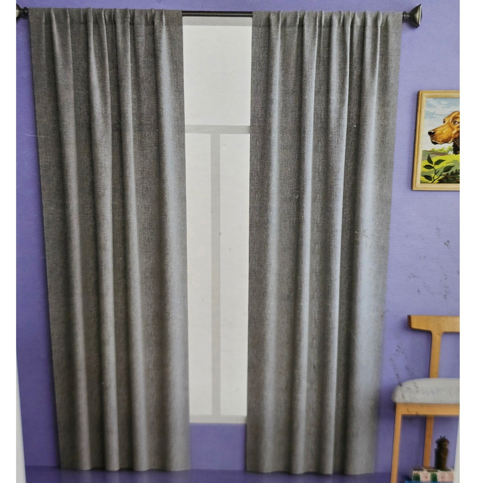 Room Essentials Gray Light Blocking Curtain Panel 84 Inch Single New Target