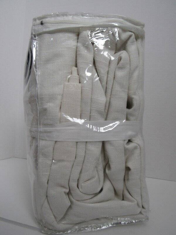 Pottery Barn Emery Linen Antique Bronze Grommet B/O Curtain 100 x 96′ Ivory New