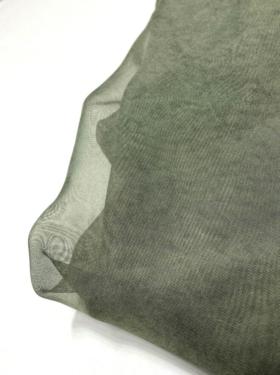 JC Penney Wide Window Scarf Drape Curtain 90s Luxury Sheer Green