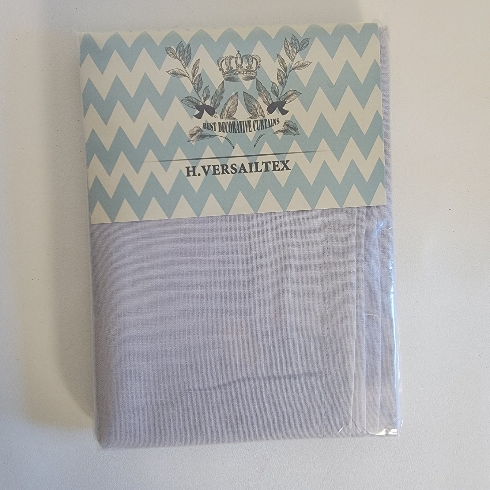 H VERSAILTEX Light Gray Linen Blend Curtain Panels 29″x36″ 2 Panel Pocket Drapes