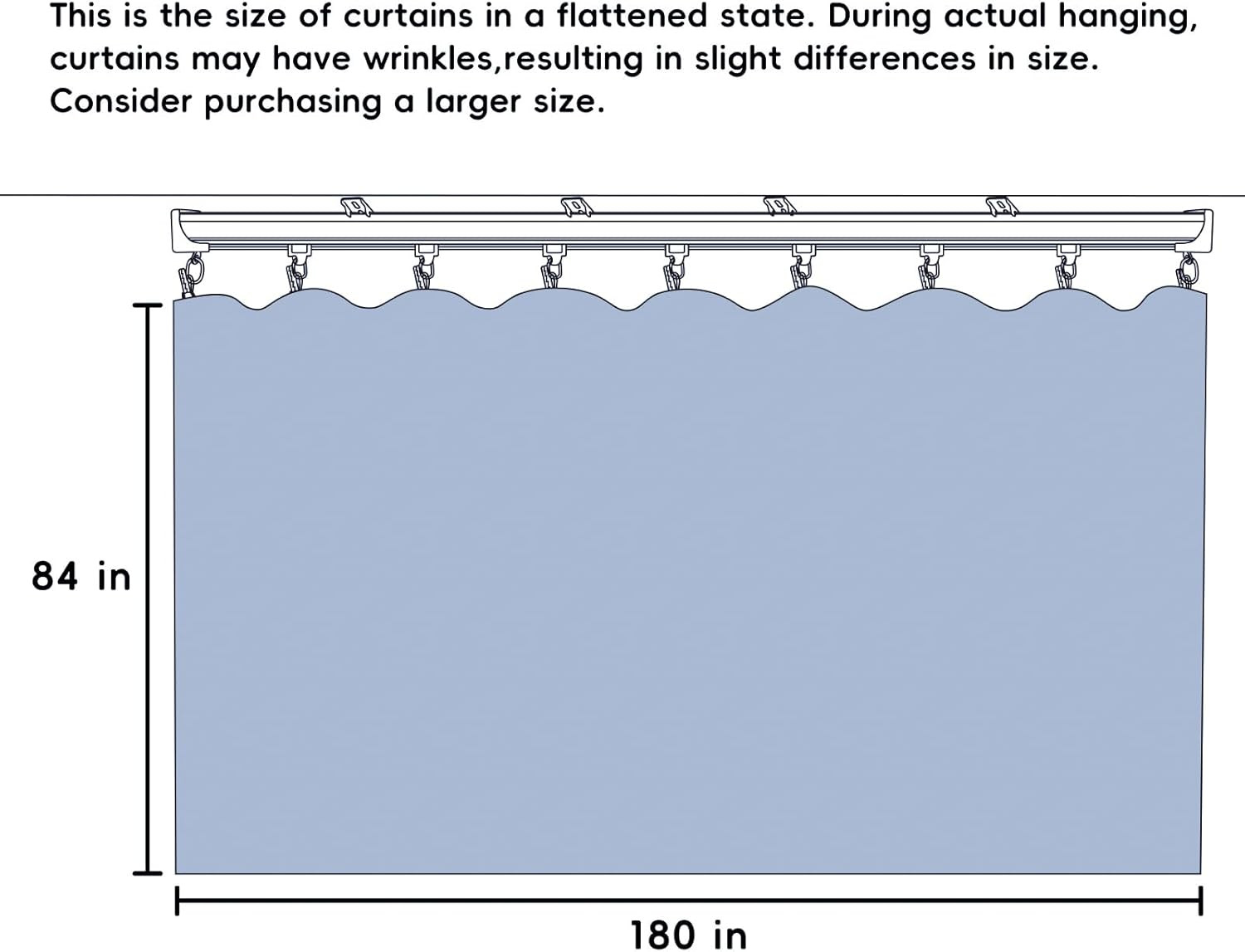 Room Divider Ceiling Mounted Curtains Track Sets Extra Wide Blackout Curtain Fle