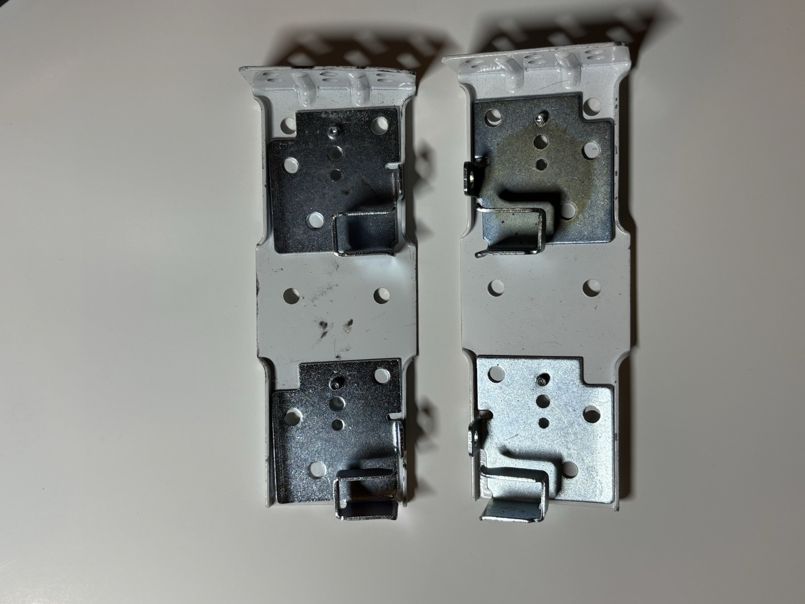 1- Pair Kirsch Superfine Double Traverse rod Mounting Brackets White drop in