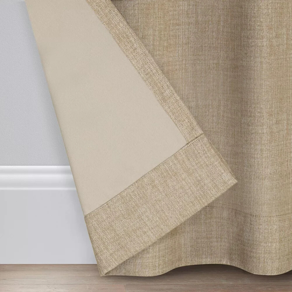 ⚡️1pc Blackout Rowland Curtain Panel – Eclipse-color Khaki size 52″W x 95″L