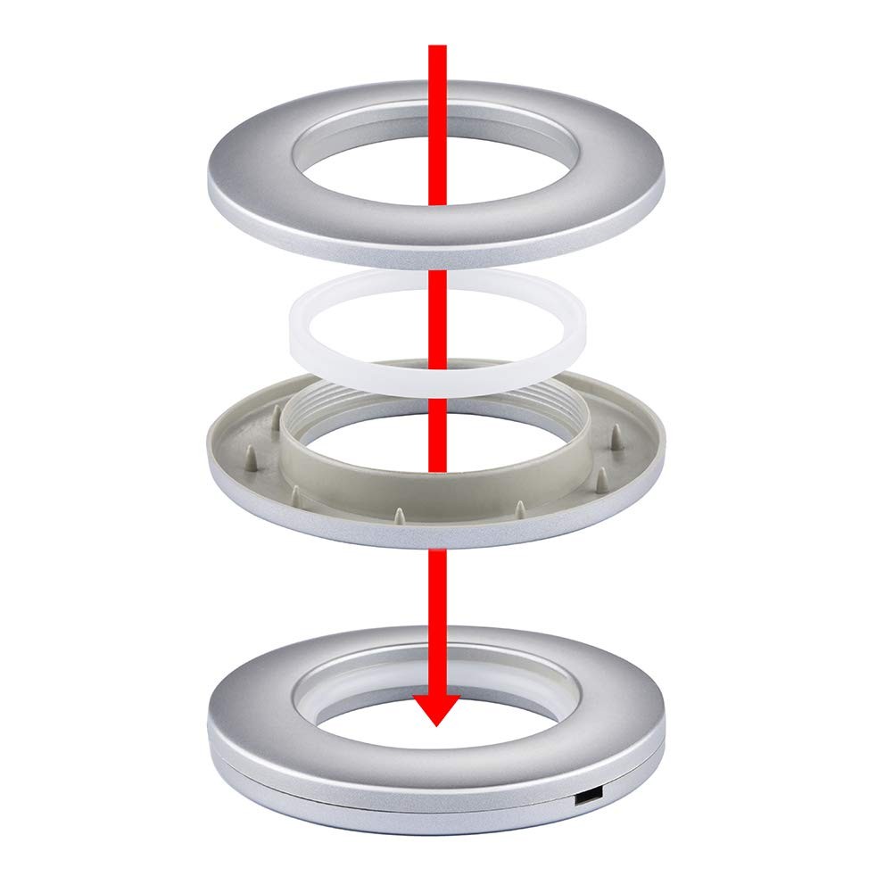 32 Pack Curtain Grommets,Inner Diameter 1-9/16″(40mm) Curtain Eyelet Rings Na…