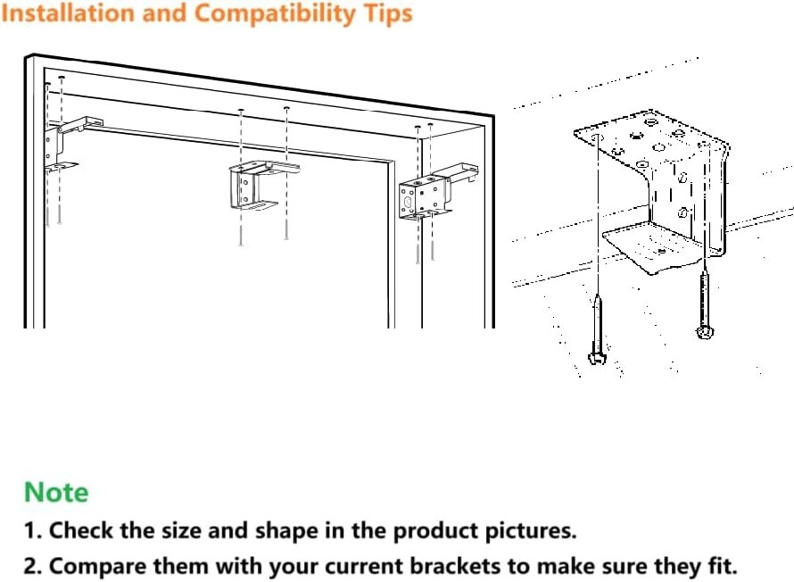 White Alloy Steel Center Support Brackets for 2″ Headrail Blinds – 2 Count