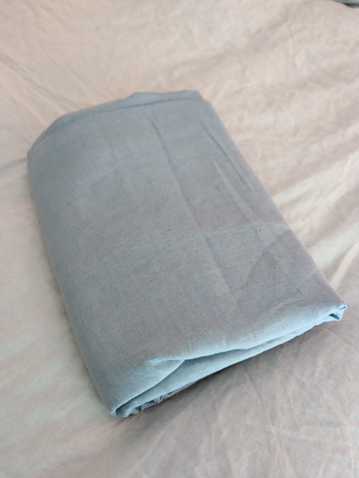 Quince 100% European Linen Room Darkening Curtain In Light Blue 48×84 1 Panel