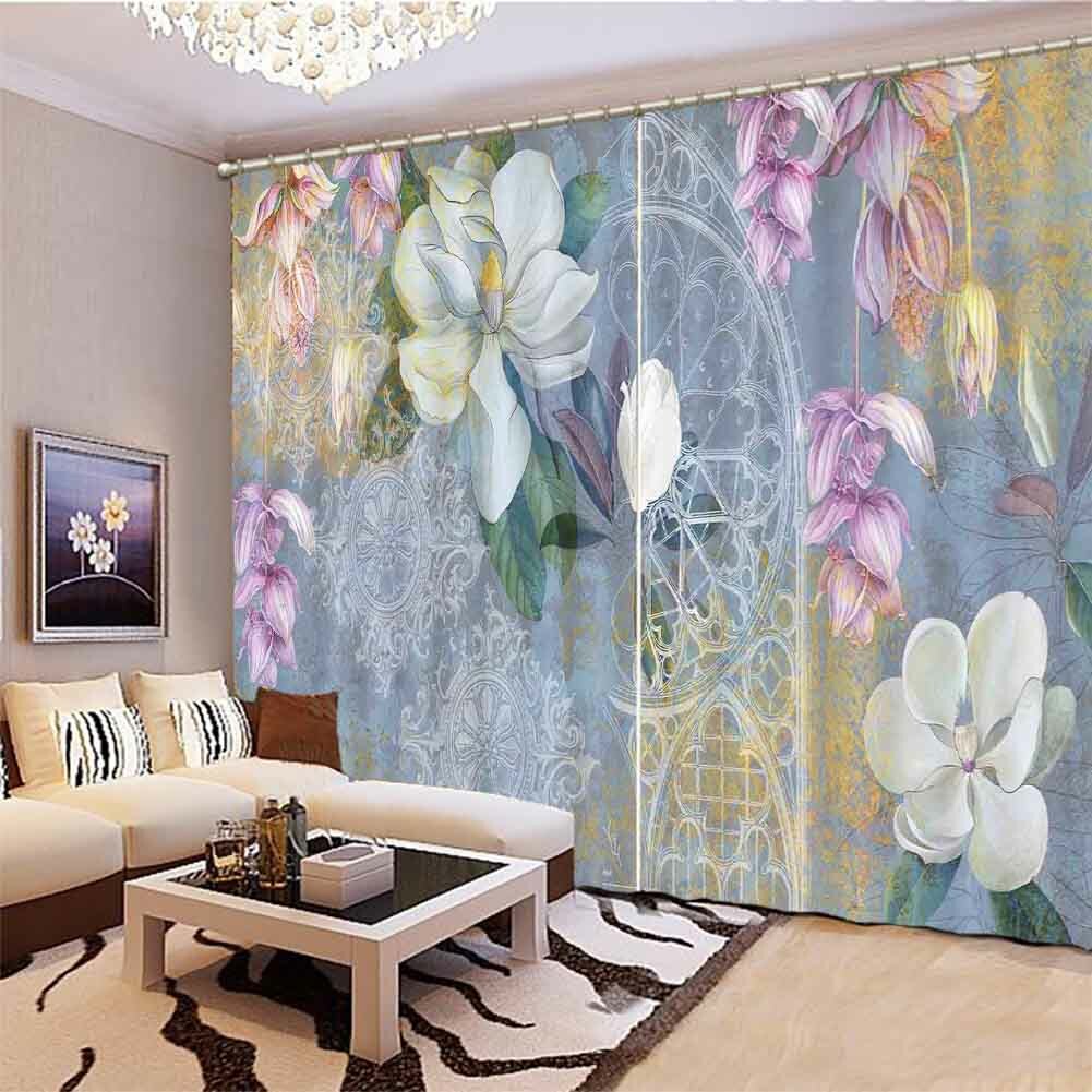 Net Ring Condolences 3D Curtain Blockout Photo Printing Curtains Drape Fabric