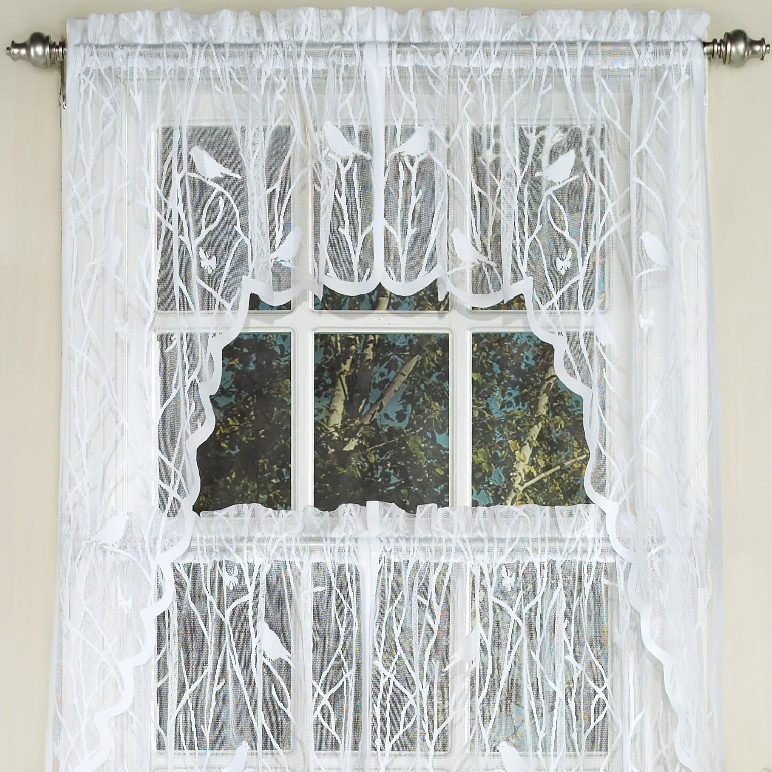 Kitchen Window Tier, Swag, or Valance Curtain Treatment in Stylish and Unique Pa