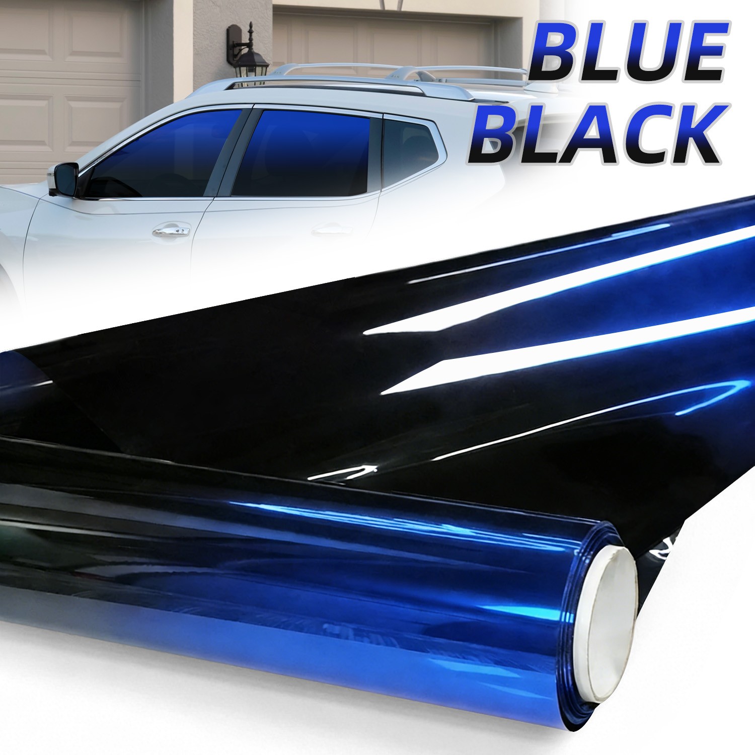 2-Color Gradient Car Window Tint, UV Blocking Sun Protection Film for Auto Glass