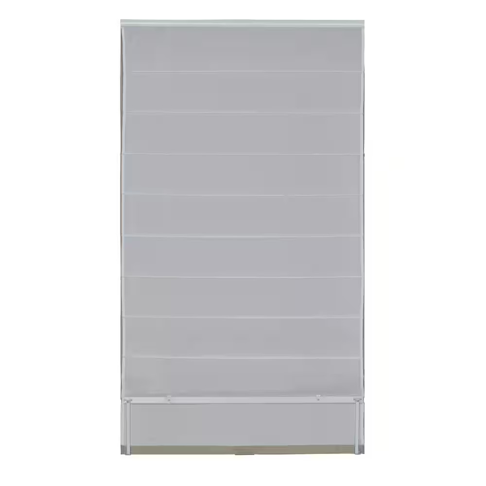Ivory Cordless Light Filtering Fabric Roman Shade 23 In. W X 64 In. L