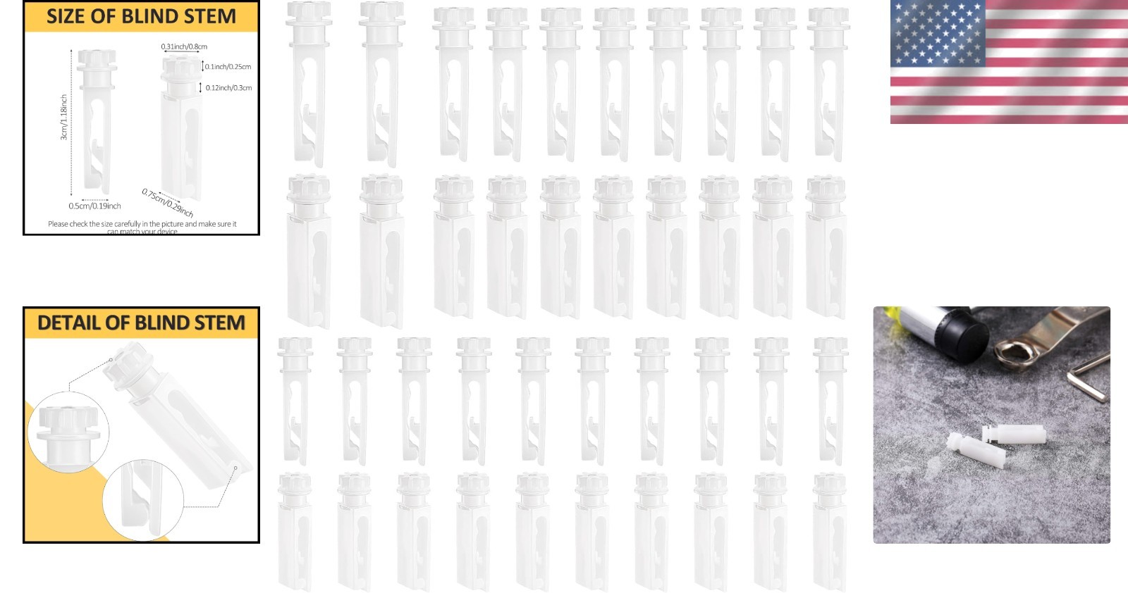 40 Lightweight Vertical Blind Components – Invisible & Water-Resistant Design