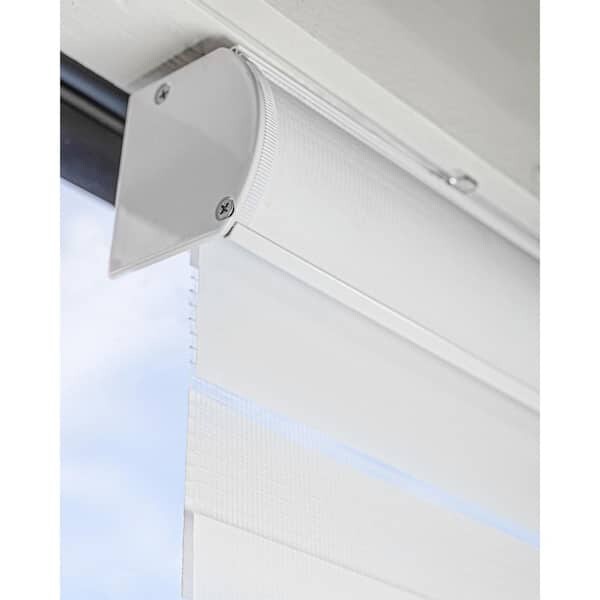 Chicology Cordless Light Filtering Dual Layer Zebra Roller Shade – Basic Arctic