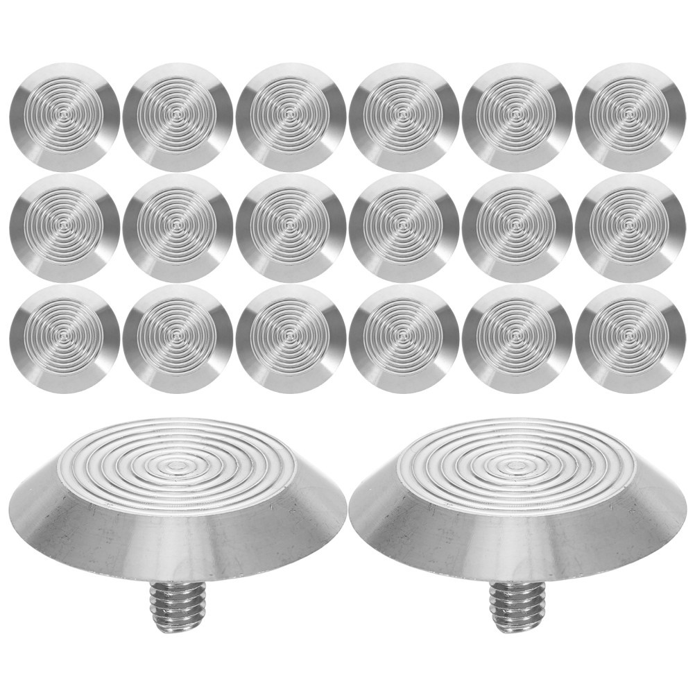 20pcs Tactile Paving Studs: Stainless Steel Indicator Nails for Sidewalk
