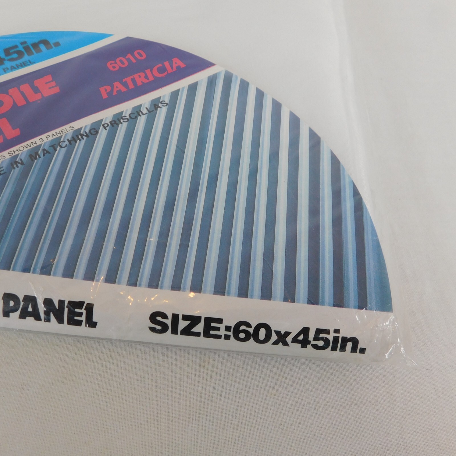 Patricia Sheer Voile Panel Curtain 60×45″ White 6010 K Mart Polyester NOS Vtg
