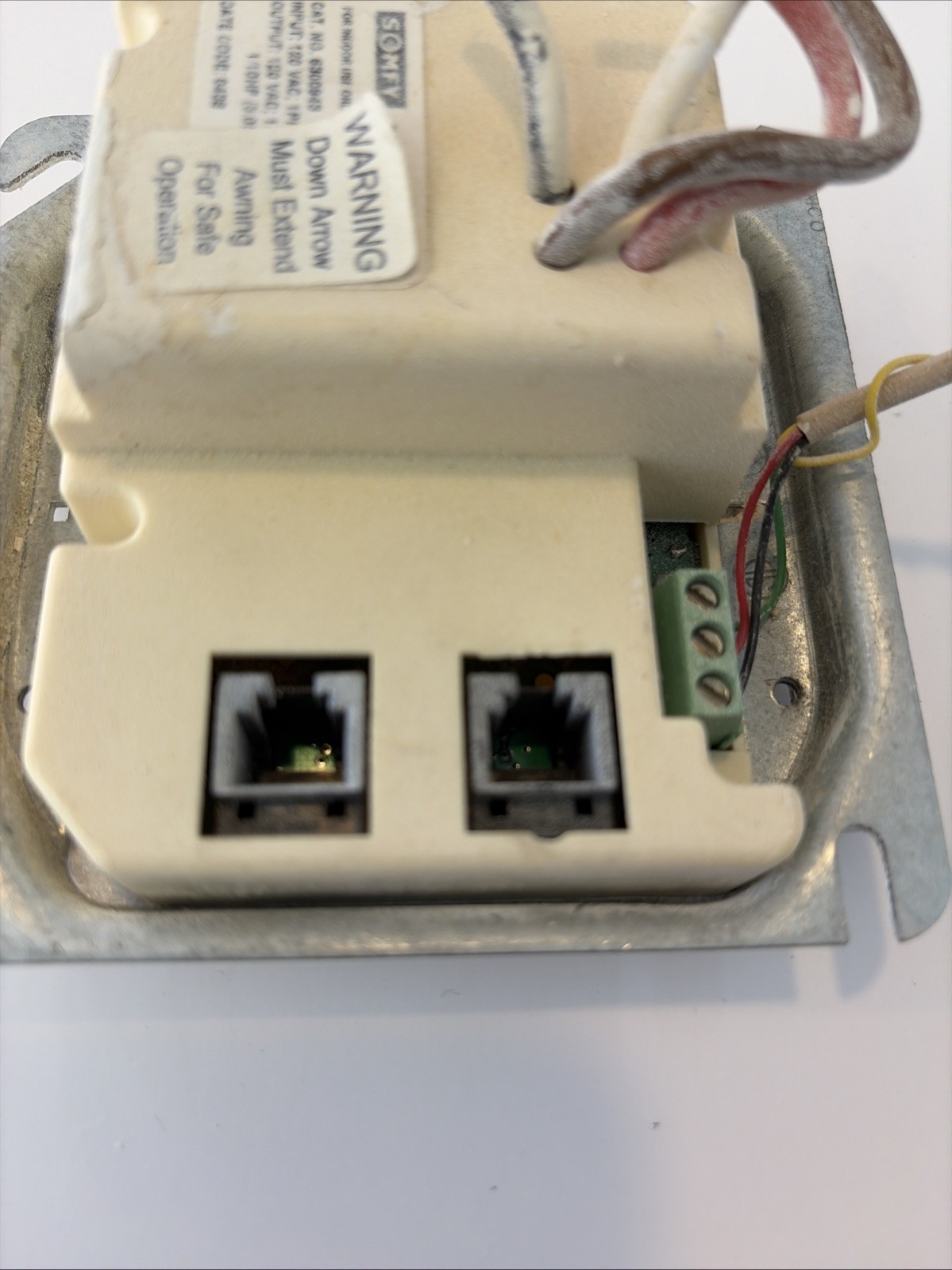 Somfy Somfymatic Sun & Wind Control Unit (Ivory) for 110V Somfy Untested Parts