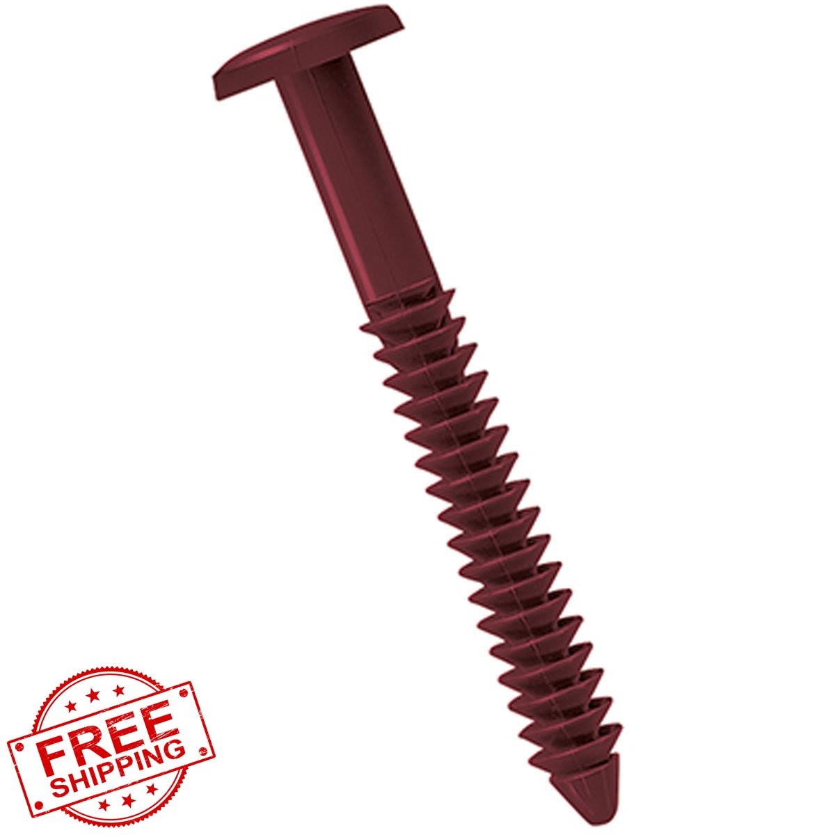Ekena Millwork 3″ Shutter-Lok’s, Lifetime Vinyl, 12 Per Bag, Wineberry