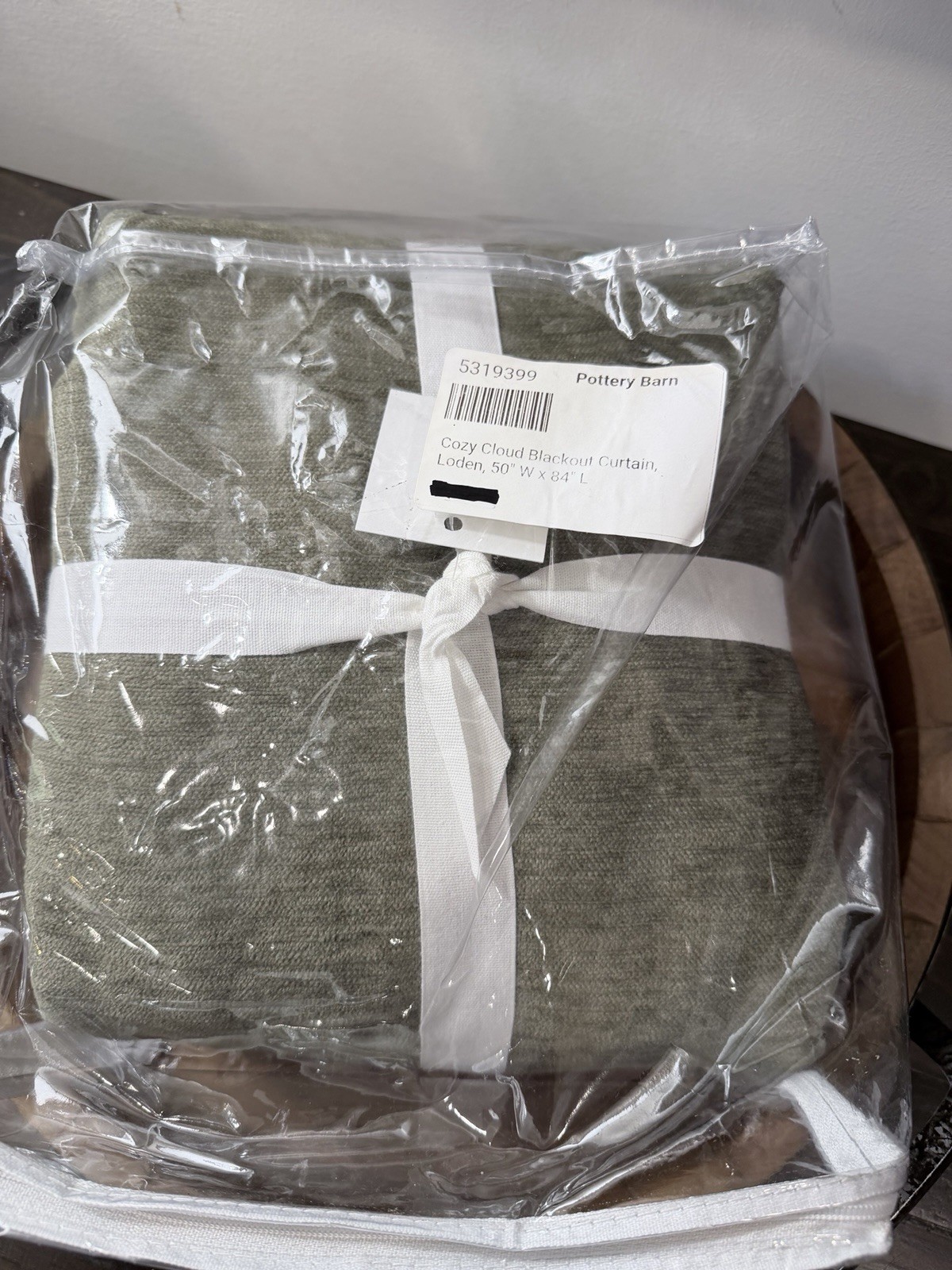Pottery Barn Cozy Cloud Blackout Curtain One Panel 50×84 Loden Green New