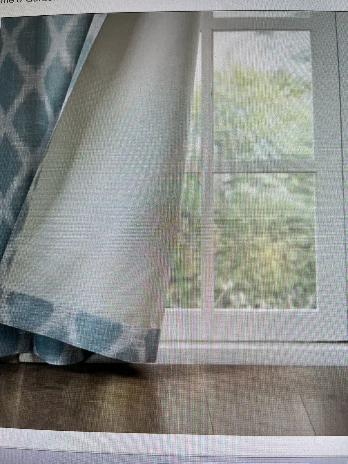 Patio Panel, SunSmart Blakesly Ikat Blackout Curtain 100″x84″ Blue, Grommet NEW