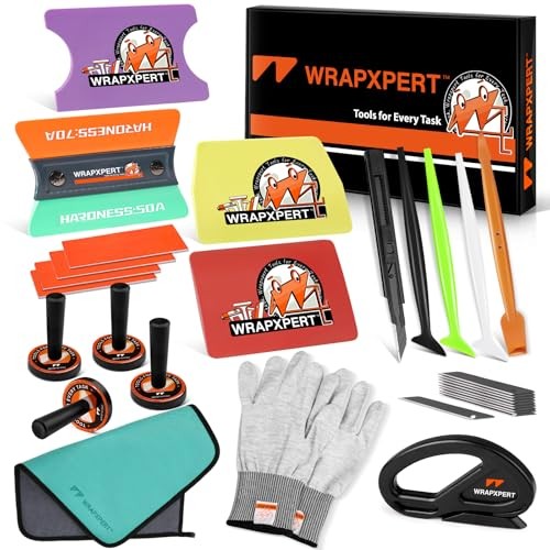 Car Wrap Tool Kit Vehicle Vinyl Wrap Kits Include Felt Squeegee 21-in-1 Set