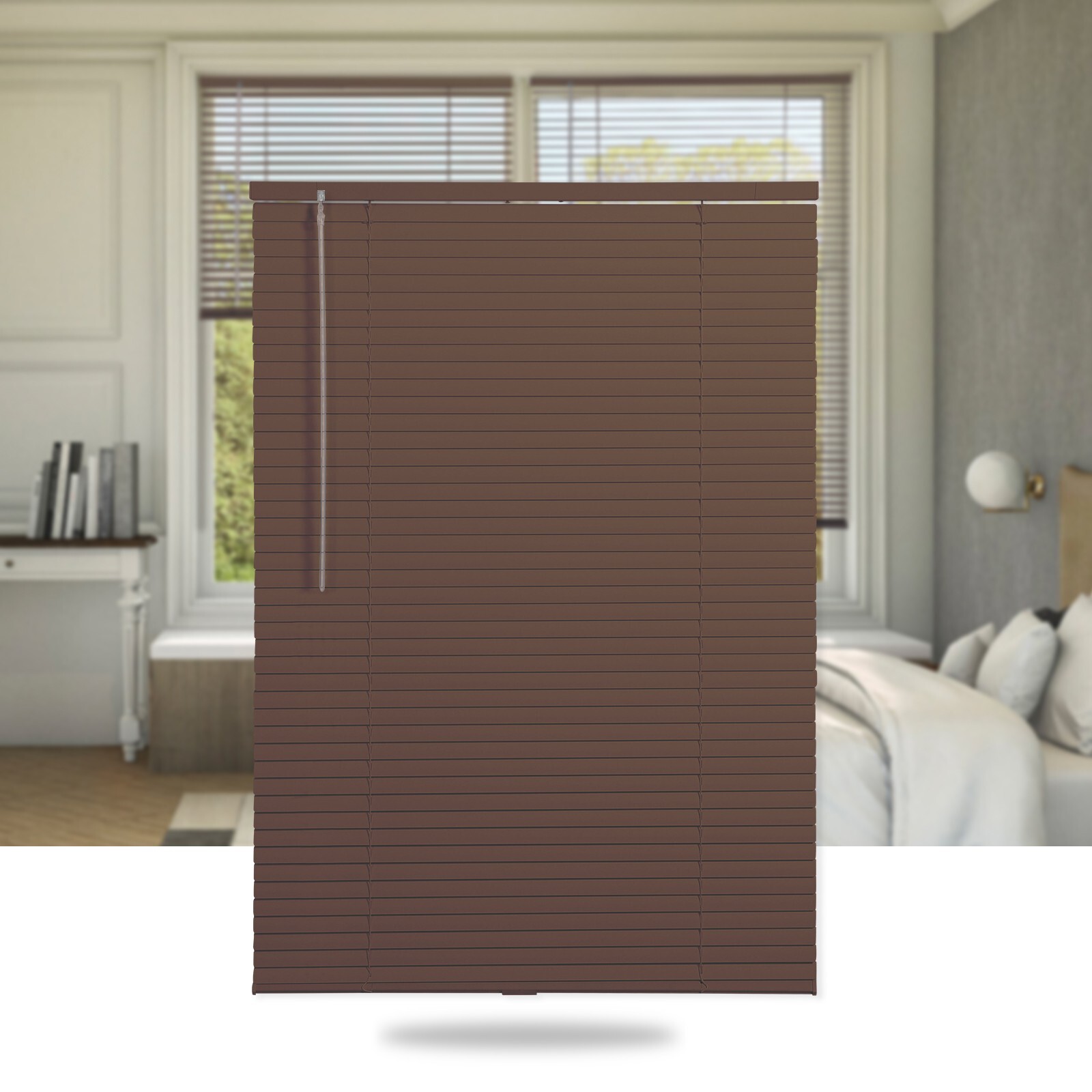 LUCKUP Cordless Mini Blinds Aluminum Venetian Blind Horizontal Window Shades