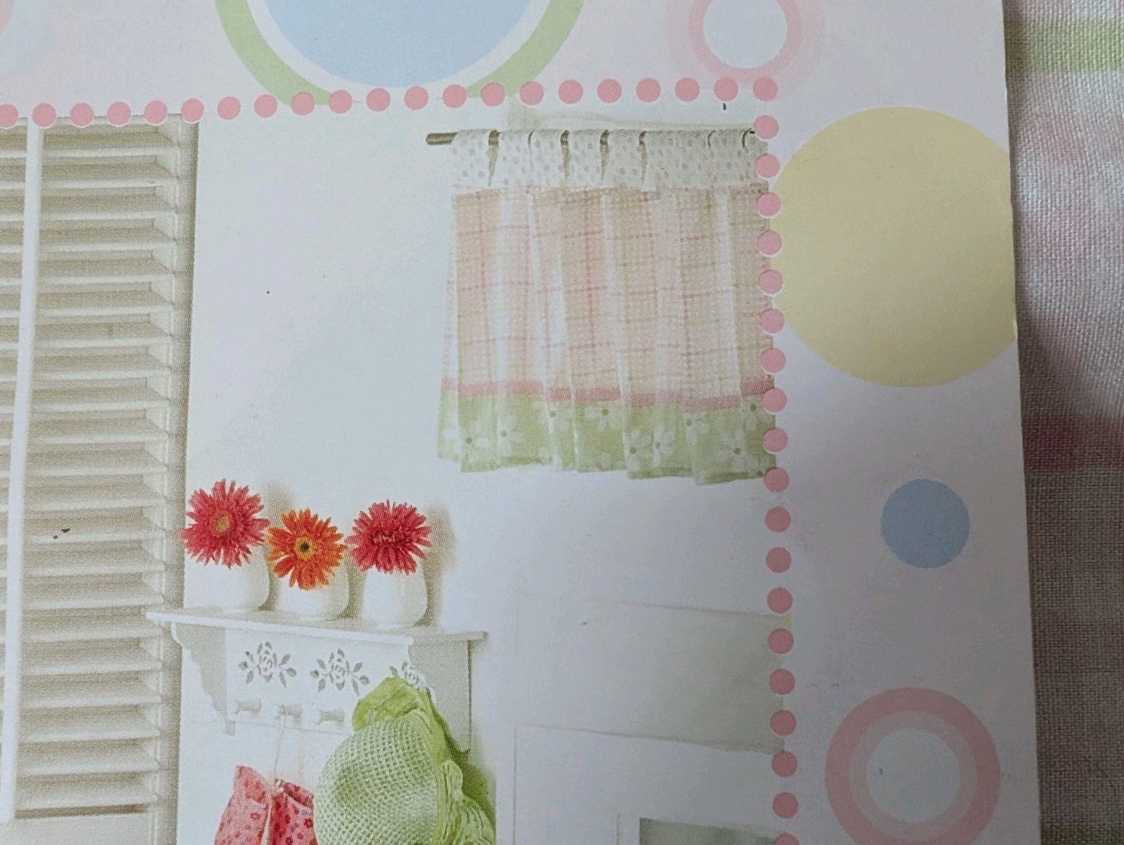 Window Wallace For Baby Kids Girls Room Pink Lime Curtain Decoration For Window