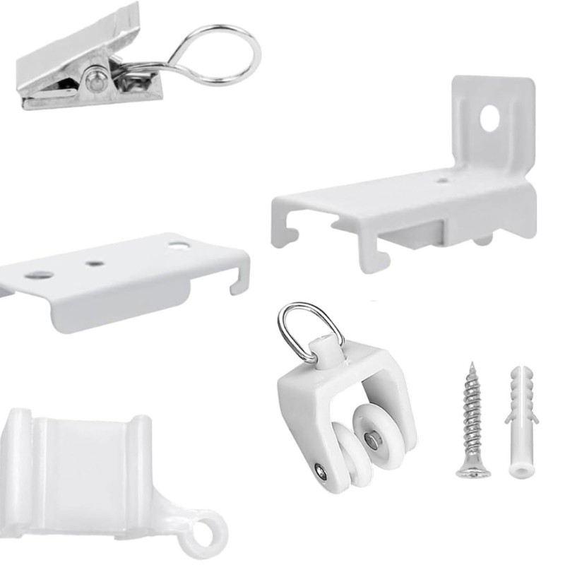 Adjustable Curtain Rail Assembly Bendable Curtain Rail Hardware Easy to Install