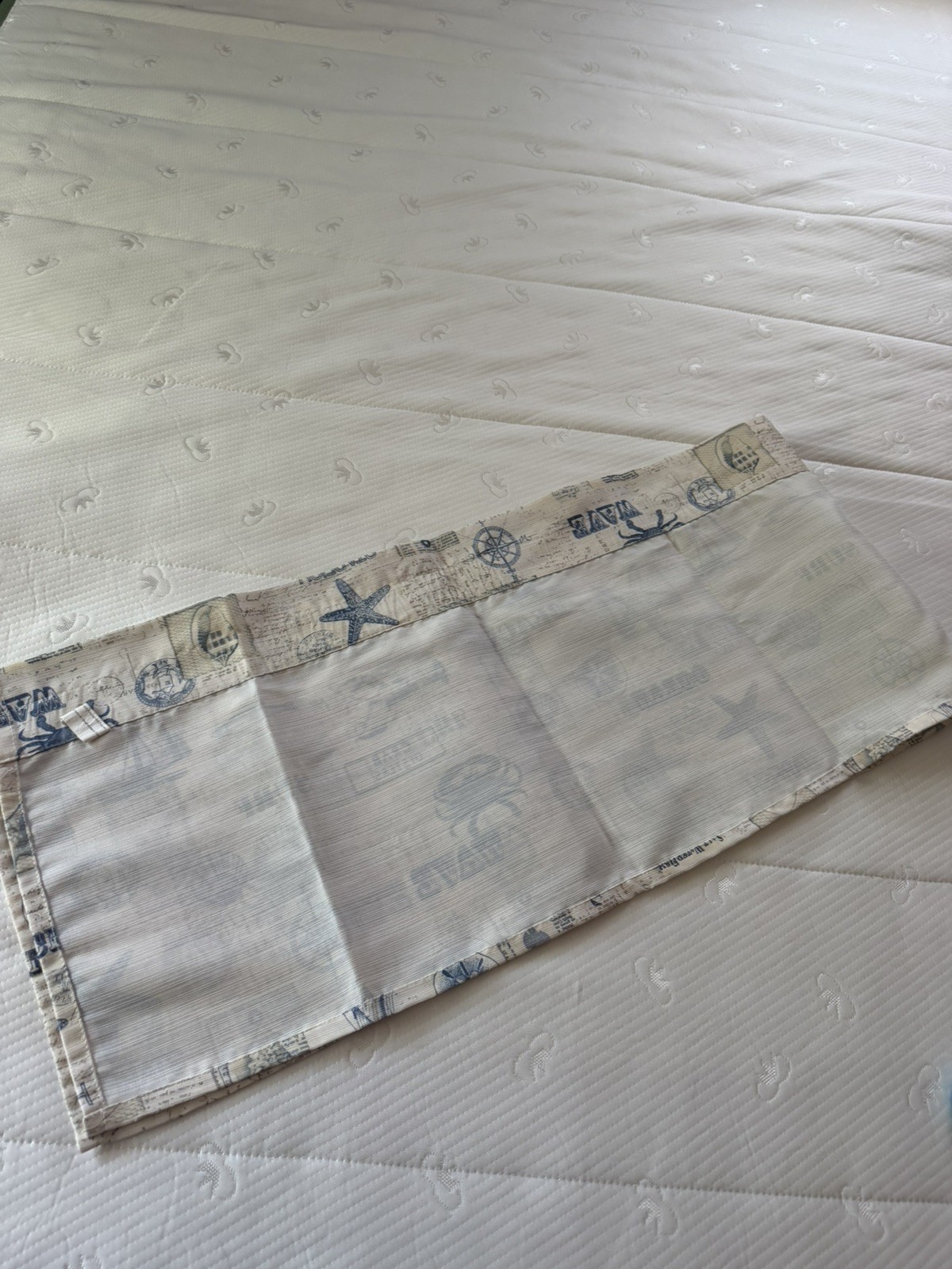 1PC WINDOW CURTAIN VALANCE 60” x 13” nautical starfish beach theme pocket rod