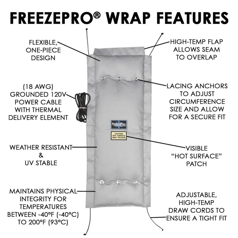 Freezepro Frost Protection 24 In. L X 18 In. W X 3 In. H Insulation Wrap, 120-Vo