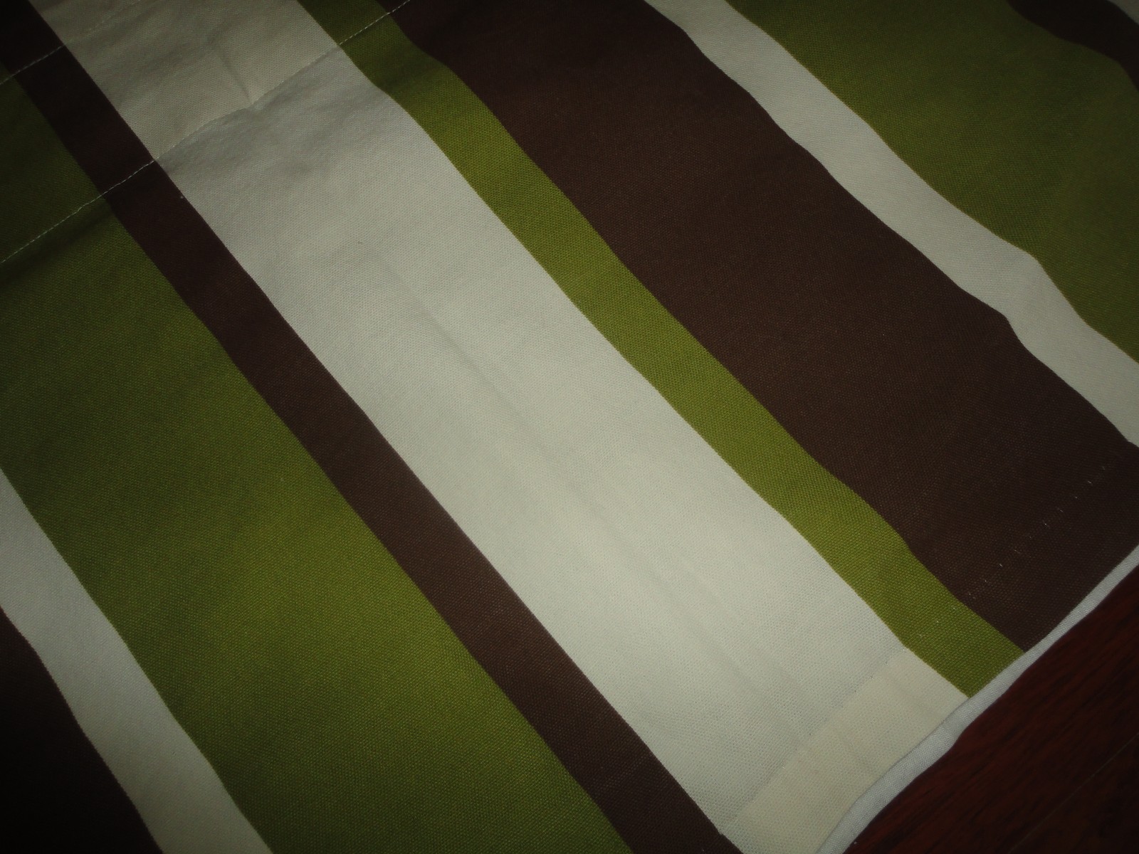 ROSE TREE BELCLAIRE LARGE GREEN BROWN & IVORY (1) LINED TAILORED VALANCE 78 X 18