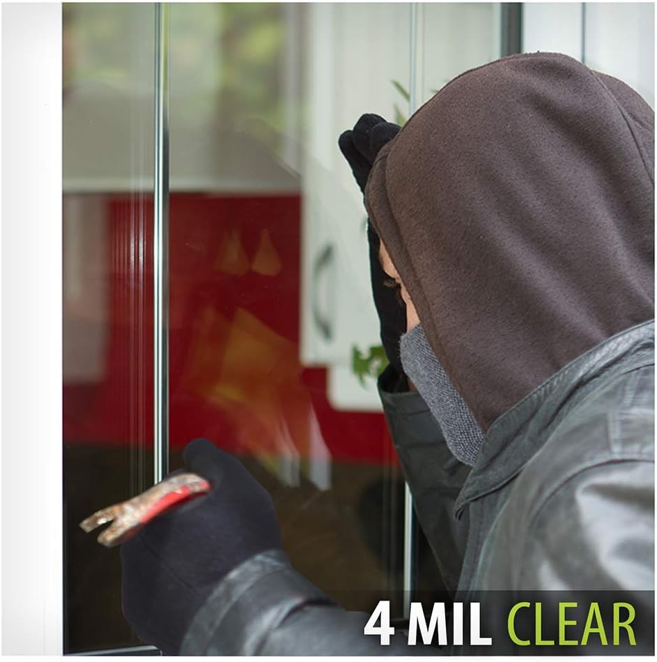 S4MC Window Film Security & Safety 4 Mil Clear 30in X 24ft