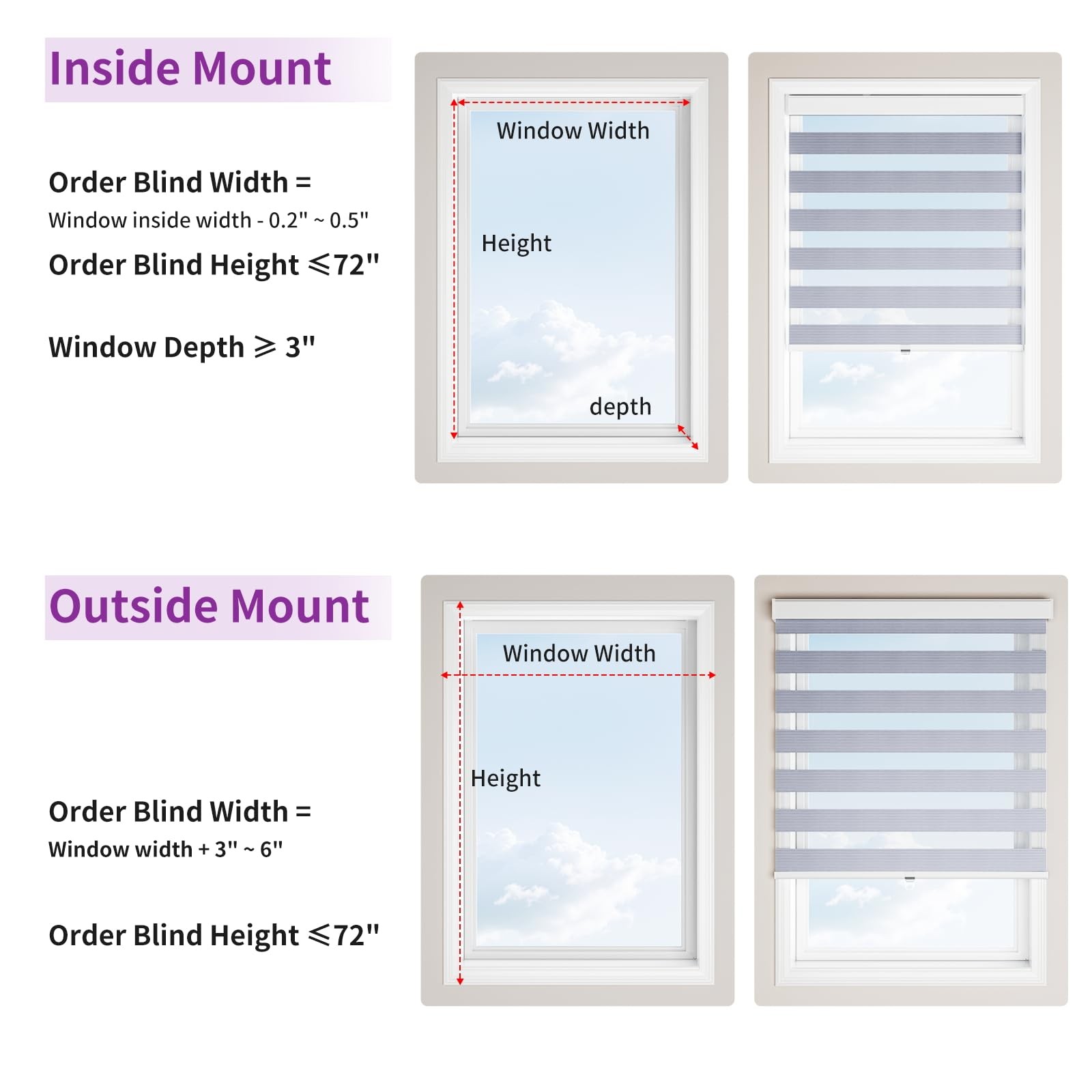 Astomi Cordless Zebra Blinds Roller Shades 35 W X 72 H Silver Striped Sheer